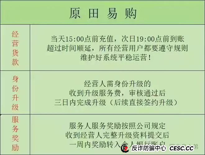 原田易购合法吗？警惕：原田易购表面是商城电商平台，实则是互助骗局