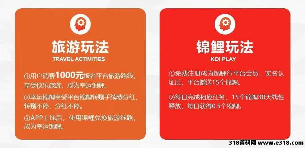 锦鲤行首码，重磅来袭，已经正式上线，以旅游事业造血强，互联网+实体闭环稳