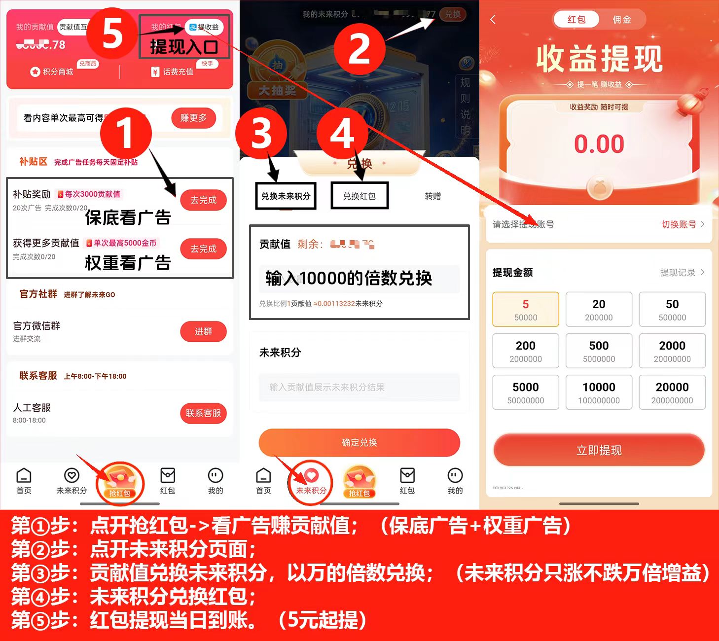 未来go不养机每日撸保底团长拿全网分红！