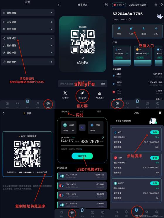 Quantum Wallet量子钱包海外大盘：填码领3000U质押月赚30%秒提USDT